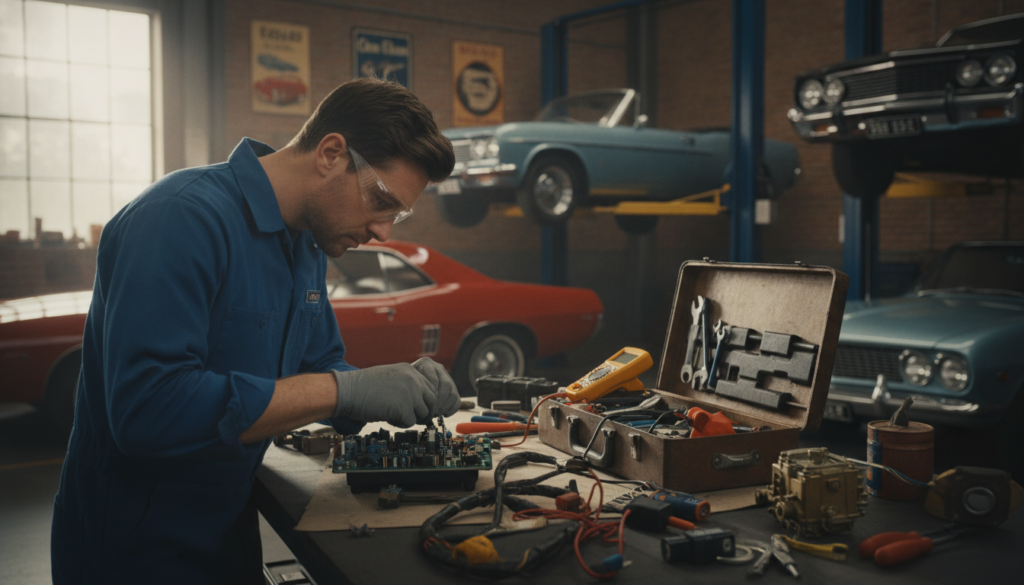 Originalität bewahren bei der Oldtimer-Steuergeräte-Reparatur